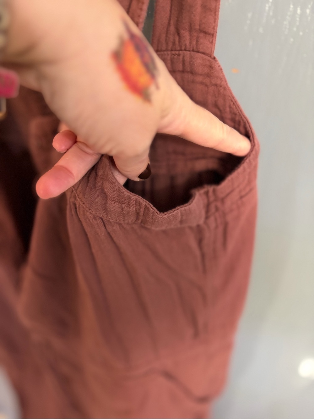 Old Navy Brick Red Cotton Wide-Leg Jumper - Picture 4 of 8